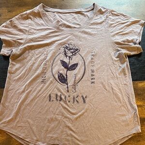 Lucky Brand Women's Purple Floral Tee